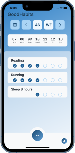 GoodHabits List View light