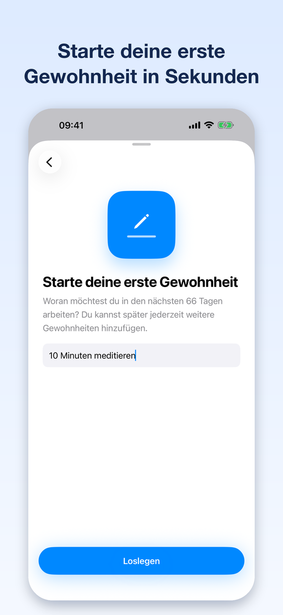 Neue Gewohnheit in GoodHabits anlegen