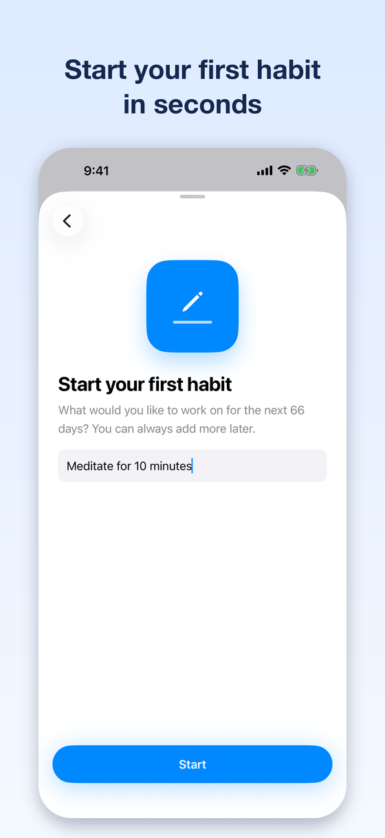 GoodHabits create a new habit